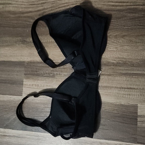 Ellen Tracy Black Bra Sheer Straps with Sheer Sides Size 36 C - Picture 5 of 6
